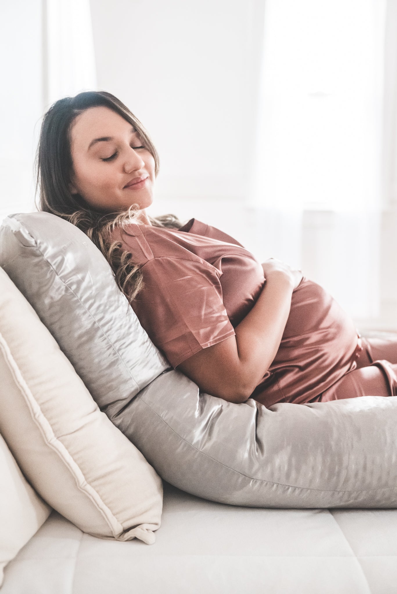 Memory Foam Silk Maternity Pillow