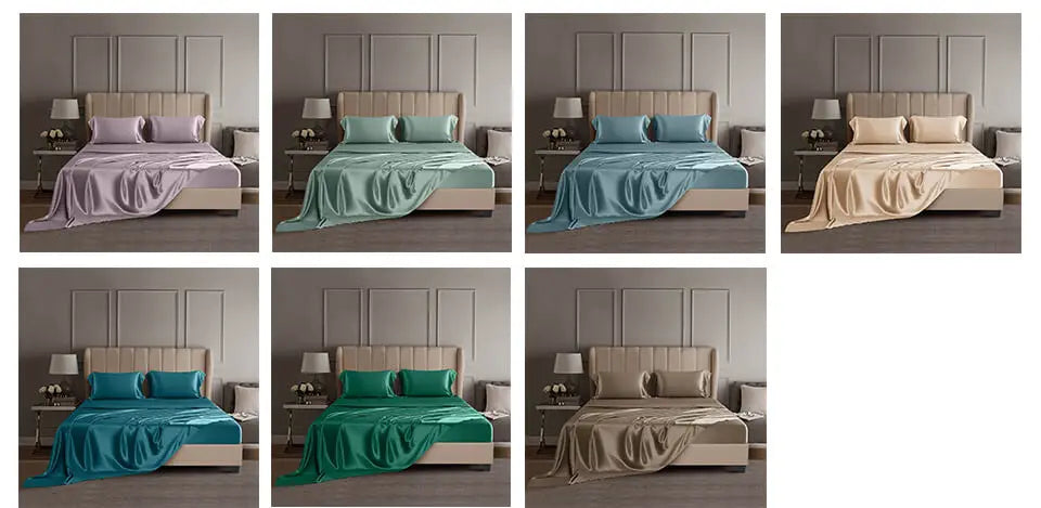 22 Momme 100% Mulberry Silk Bedding Set - 4-Piece Luxury - 6A Grade