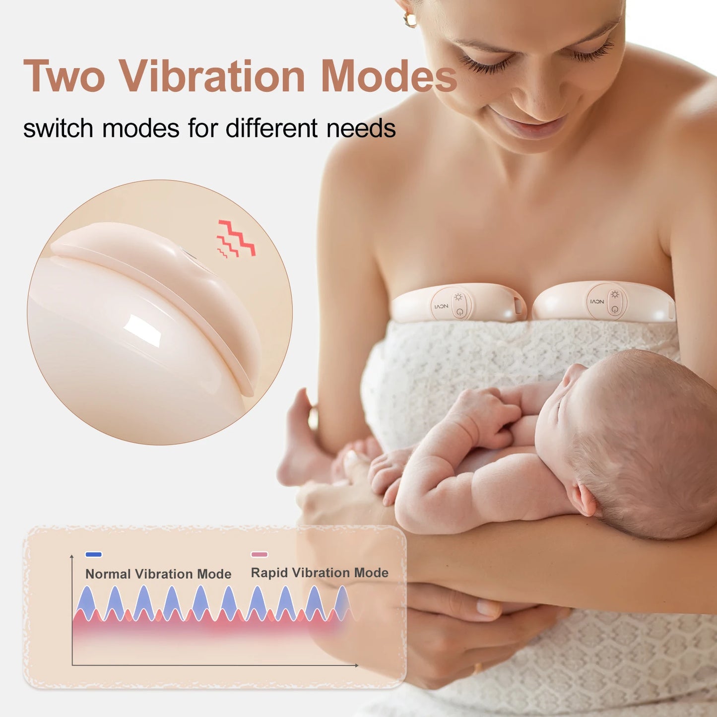 Breast Massager with Heat & Vibration – 2-in-1 Relief for Nursing & Pumping Moms (BPA Free)