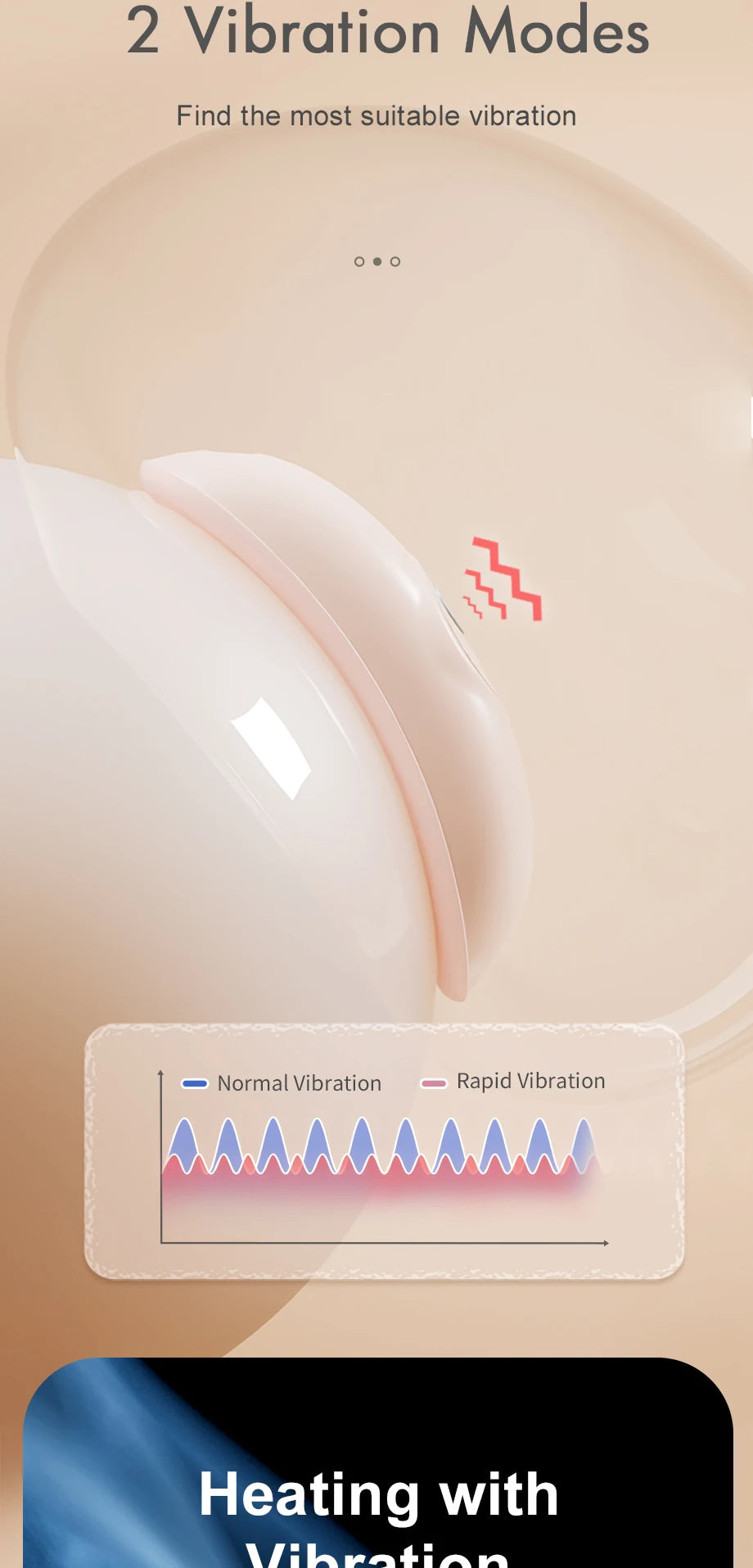 Breast Massager with Heat & Vibration – 2-in-1 Relief for Nursing & Pumping Moms (BPA Free)