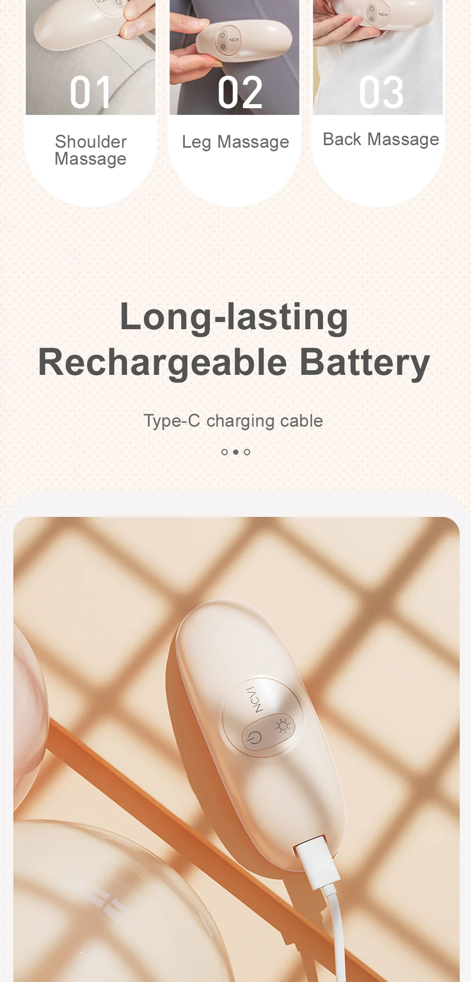 Breast Massager with Heat & Vibration – 2-in-1 Relief for Nursing & Pumping Moms (BPA Free)